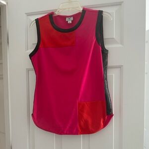Worthington Pink and Red Sleeveless Tank Top